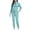 Light Blue #051, variant on Womens Scrub Sets Spring Summer Long Sleeve Scrub Top & Jogger Scrub Pants Quick Dry Nursing Scrubs Set Stretch Working Uniforms with Pockets Navy L
