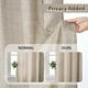 thumbnail image 4 of Cortinas plisadas traslúcidas beige, 2 paneles, con pestaña trasera, ganchos de lino grueso, texturizado, estilo bohemio y campestre, para comedor y recámara, 4 of 4