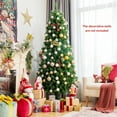 thumbnail image 3 of Costway 7ft Pre-lit Fiber Optic PVC Artificial Christmas Tree w/ 820 Branch Tips, 3 of 11