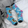 thumbnail image 5 of Vsdgher Sharks Summer Crew Socks for Men & Women, Breathable Casual Athletic Ankle Socks, 5 of 6