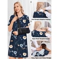 thumbnail image 5 of Pinspark Hospital Gowns Open Back for Women Bedridden Nightgowns Back Opening Short Sleeve Post Surgery Tear Away Adaptive Dresses, 5 of 7