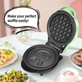thumbnail image 2 of HeHoGoGo Mini Waffle Maker Electric waffle iron Nonstick One Side Waffle Pan One Side Cartoon Pan for Kids, 2 of 6
