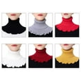 thumbnail image 5 of Blouse False Collar Knitted Fake Collars Elastic Turtleneck Fake Collar Winter Neck Warmer Ruffle Dickey Collar, 5 of 11