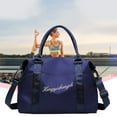 thumbnail image 2 of LACKUST Duffel Bag, Sports Tote, Gym Bag, Weekender, Overnight, For Women, Travel, Fitness, Shopping,Blue, 2 of 6