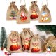 thumbnail image 2 of Bolsa de almacenamiento de dulces de Navidad, decoración de árbol de Navidad, medias de lino, bolsas de dulces de navidad, regalos de Papá Noel, Año Nuevo, 2023, 2 of 4