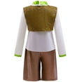 thumbnail image 2 of Kids Green Ogre Cosplay Costume Set Halloween Top Pant Vest Dress up for 2-3T, 2 of 7