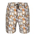 thumbnail image 3 of Honeii's Cartoon Cat 1 Print Men's Casual Shorts with Drawstring，Swim Trunks Quick Dry Beach Shorts, 3 of 5