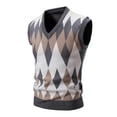 thumbnail image 1 of Birdeem Man Color Match Knit Tartan V-Neck Waistcoat, 1 of 3