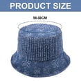 thumbnail image 2 of Sombrero de pescador vaquero con flores, circunferencia de 56-58 cm, sombrero de lavabo con sombrilla de verano para mujer, sombrero protector solar, 2 of 5