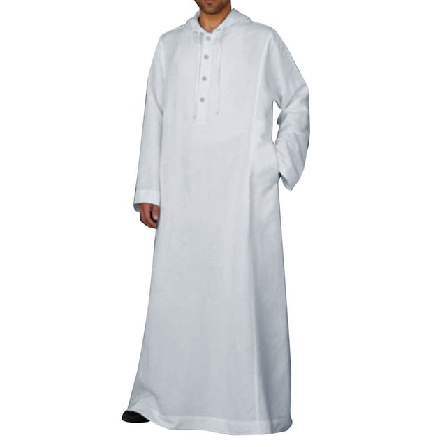 Catégorie de Produit Robe / Titre de Produit Robe Décontractée à Manches Longues avec Poche pour Hommes Arabia Robe Chemise Ample