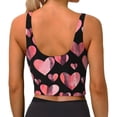 thumbnail image 3 of Lsque Hearts Printed Women'S Sports Bra, Compression, Moisture Wicking, High-Impact Sports Bra For Women,Supportive sports bra-Large, 3 of 9
