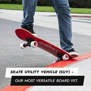 Magneto All-Terrain Cruiser Skateboard - Soft 78A Wheels for Smooth Cruising - Complete Skateboard for Teens & Adults - 31.5 x 8.5, Red