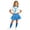 Blue, variant on Yeaiivve Girls 4 Piece Outfits Back to School Performance & Class Photo Sets for Girls Round Neck Short Sleeve Top Bubble Skirt Shawl and Socks Blue 3-4 Years