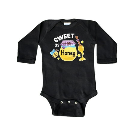

Inktastic Sweet as Honey with Honey Jar and Bee Gift Baby Girl Long Sleeve Bodysuit