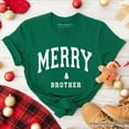 thumbnail image 7 of Merry Brother Retro Christmas T-Shirt, Matching Family Holiday Tee, 7 of 7