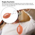 thumbnail image 4 of Paquete de 20 Llaveros de Pelota de Rugby para Regalos de Fiesta, Pelota AntiestréS de Rugby, Premio de Escolar, Decoraciones de Centro de Mesa Deportivo, 4 of 5