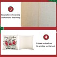 thumbnail image 3 of Juego de 4 fundas de almohada con diseño de corona navideña, decoraciones navideñas de invierno, 3 of 5