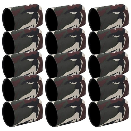 

15pcs Neoprene Beer Sleeves Beer Can Cup Cover Drink Bottle Tin Cooler Sleeves Holder（Military）
