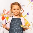 thumbnail image 2 of Math Equations Science Symbols Black Pattern Kids Aprons for Girls and Boys,Adjustable Neck Strap Toddler Aprons for Kids Cooking Baking, 2 of 6