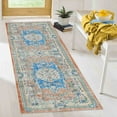 thumbnail image 3 of Floral Rug, Gift Rugs, Bathroom Rugs, Floor Rugs, Blue Rugs, Moroccan Design Rugs, Medallion Rugs, Large Rug, Bedroom Rugs, Turkish Rug, 3.3'x9.2' - 100x280 cm, 3 of 8
