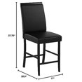 thumbnail image 4 of Kings Brand Furniture Counter Parsons Dining Chairs (Set of 2), Black, 24", 4 of 4