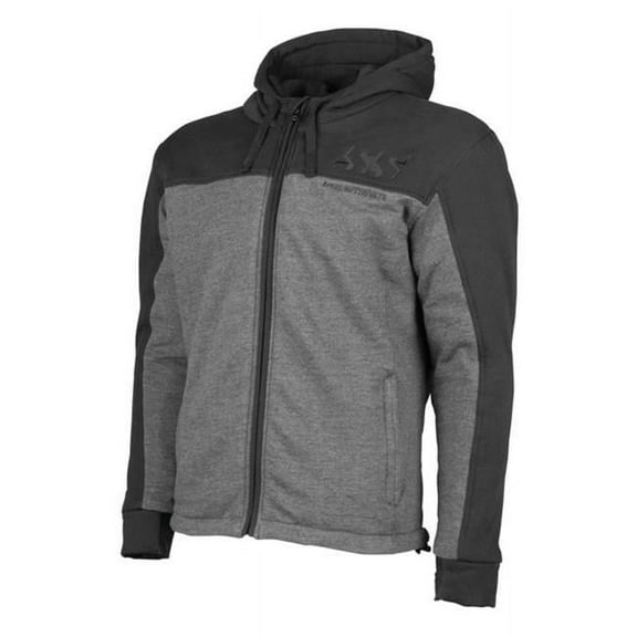 Mens Hammer Down Armored Hoody, Black & Gray - Large
