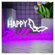 thumbnail image 1 of Letrero De Neón Happy Halloween Con Murciélagos Luz LED Alimentación Por USB Regulable Para Dormitorio Fiesta Sala De Juegos Decoración 40cmx17.5cm, 1 of 7