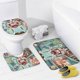thumbnail image 4 of Juego de 4 cortinas de ducha decorativas para el hogar de Rick & Morty con alfombra antideslizante, tapa de inodoro y tapete de ducha, cortina de ducha impermeable con 12 ganchos, 4 of 8
