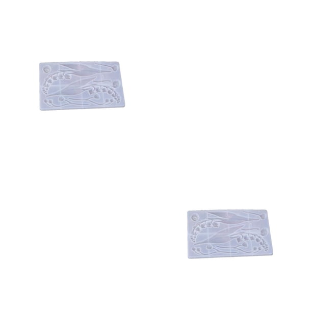 Moyic Molde de silicona Molde de fundición de epoxi Pegamento de cristal Resina Accesorios de bricolaje Decoración para hornear para convallaria majalis 2piezas