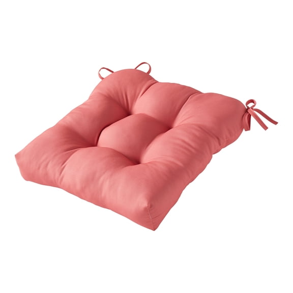 Greendale Home Fashions Tufted Outdoor 20'' x 20'' Seat Cushion, Coral