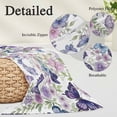 thumbnail image 3 of Pink Flowers Pillow Covers Queen, Spring Floral Purple Butterflies Watercolor Soft Brushed Microfiber Breathable Throw Pillow Covers, Decorative Pillowcase with Zipper for Couch Sofa Bedroom 20"x30", 3 of 9