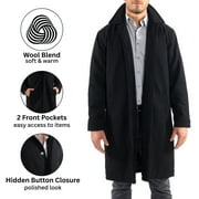 Alpine Swiss Mens Zach Knee Length Jacket Top Coat Trench Wool Blend Overcoat