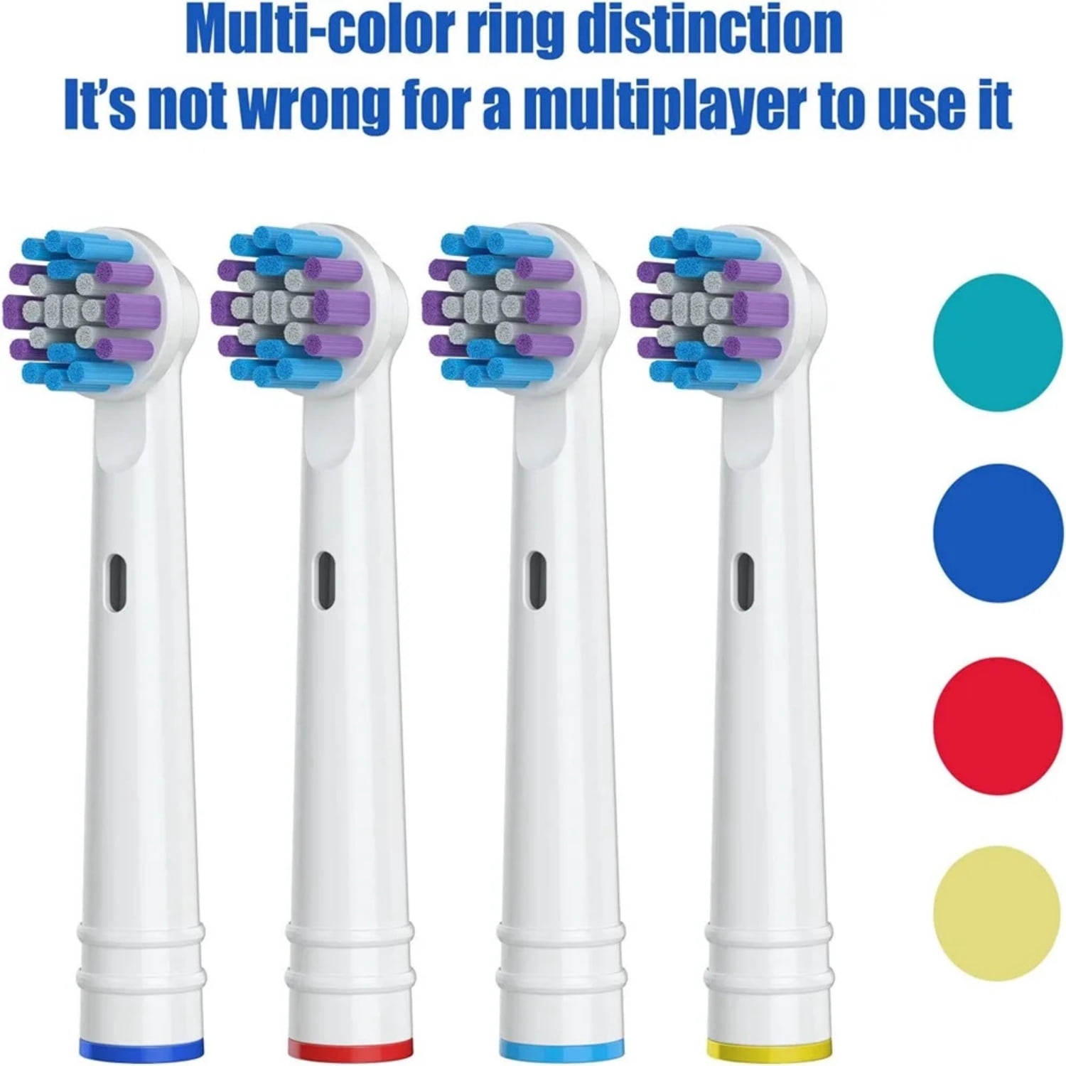 12Pcs Replacement Electric Toothbrush Heads Accessories Compatible for Oral-B 3728 3738 3744 3757,Teeth