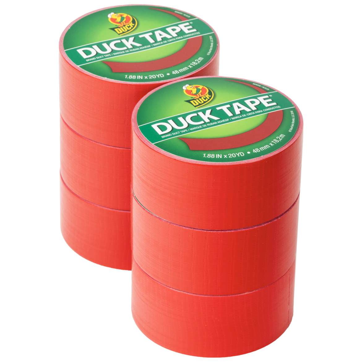 Pack of 6 Duck Tape Pattern Colours Buffalo Plaid 48mm x 9.1m