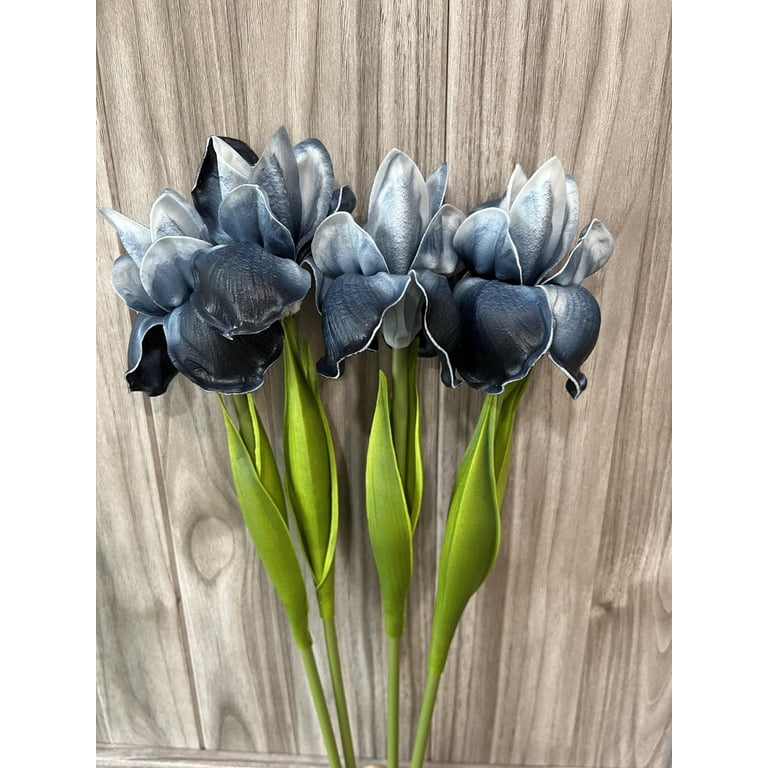 Angel Isabella Fiori Artificiali Iris – 4 Steli Da 40 Cm, Tocco Reale