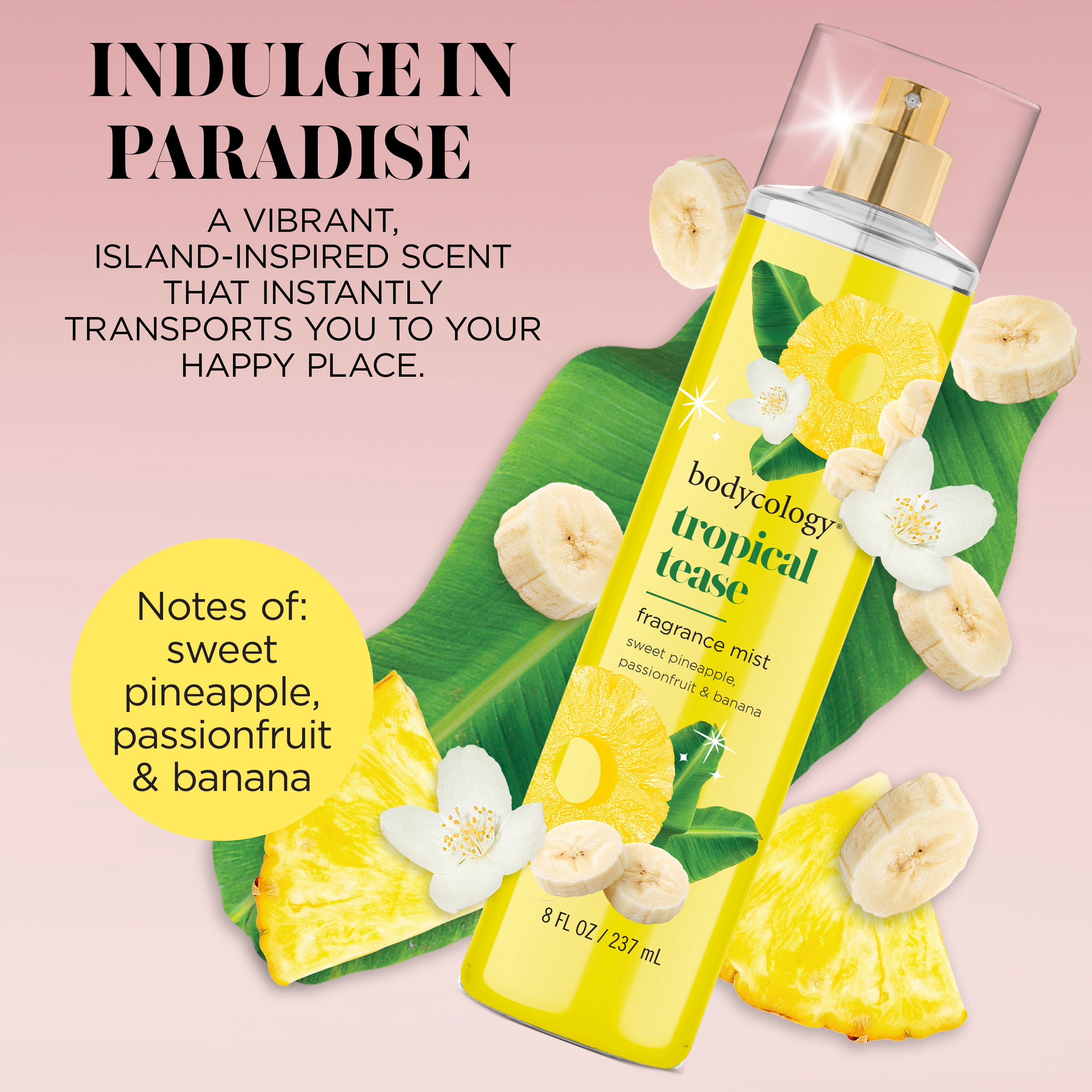 Bodycology Fragrance Body Mist, Tropical Tease, 8 fl oz