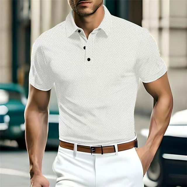 pstuiky Camisas de manga corta para hombre, Camisa de manga corta de verano de malla de seda helada con cuello de color liso para hombre camisas casuales para hombre xl