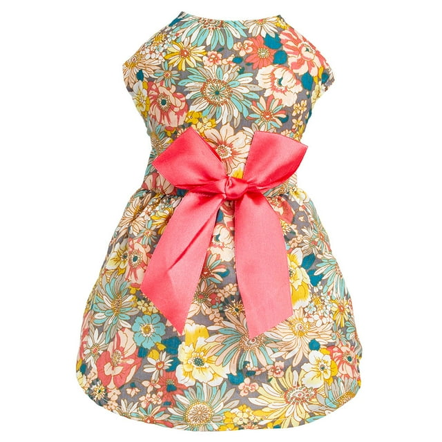 Nvzi Vestido para cachorro, bonito vestido de princesa para gato, falda para perritas pequeñas (A160, L)
