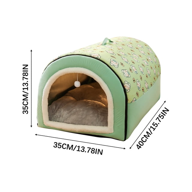 Herramientas y mejoras para el hogar: Casa para perros. Formas de uso: Casa para perros de interior para gatos y perros pequeños con tapete, funda extraíble y lavable, y base antideslizante.