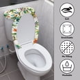 thumbnail image 4 of HELLHERO Keep Dust Stain for Indoor Home, Adjustable Polyester Toilet Lid Cover Set, Elastic Bottom, Stretch, 2 Piece Set, 4 of 8