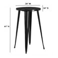thumbnail image 3 of Flash Furniture Commercial Grade 24" Round Black Metal Indoor-Outdoor Bar Height Table, 3 of 4