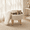 White, variant on ROOMISLAND Round Storage Ottoman, Teddy Velvet Footrest Stool with Wood Legs & Reversible Tray Lid, Multi-Functional Small Coffee Table for Living Room Bedroom