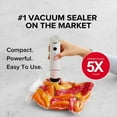 thumbnail image 3 of 1 Ensemble Scelleuse sous Vide Compacte pour Aliments, Puissante Machine de Mise sous Vide Portative, Scelleuse de Repas, Scelleuse Alimentaire Portable, 1 x Machine sous Vide 30 x Sacs, Blanc, 3 of 7