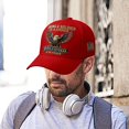 thumbnail image 5 of Veteran Commemorative Cap, Embroidered Baseball Cap with Eagle Printed, Adjustable Metal Buckle, Casual Outdoor Hat for Men & Women (Red), 5 of 6