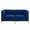 thumbnail image 4 of Modway Triumph Channel Performance Velvet Tufted Loveseat in Navy, 4 of 8