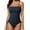 Blue, variant on Eytino Womens Swimwear Ruched Drawstring One Piece Swimsuits Ribbed Tummy Control Swim Suit Tie Side Swimming Suits Blue L