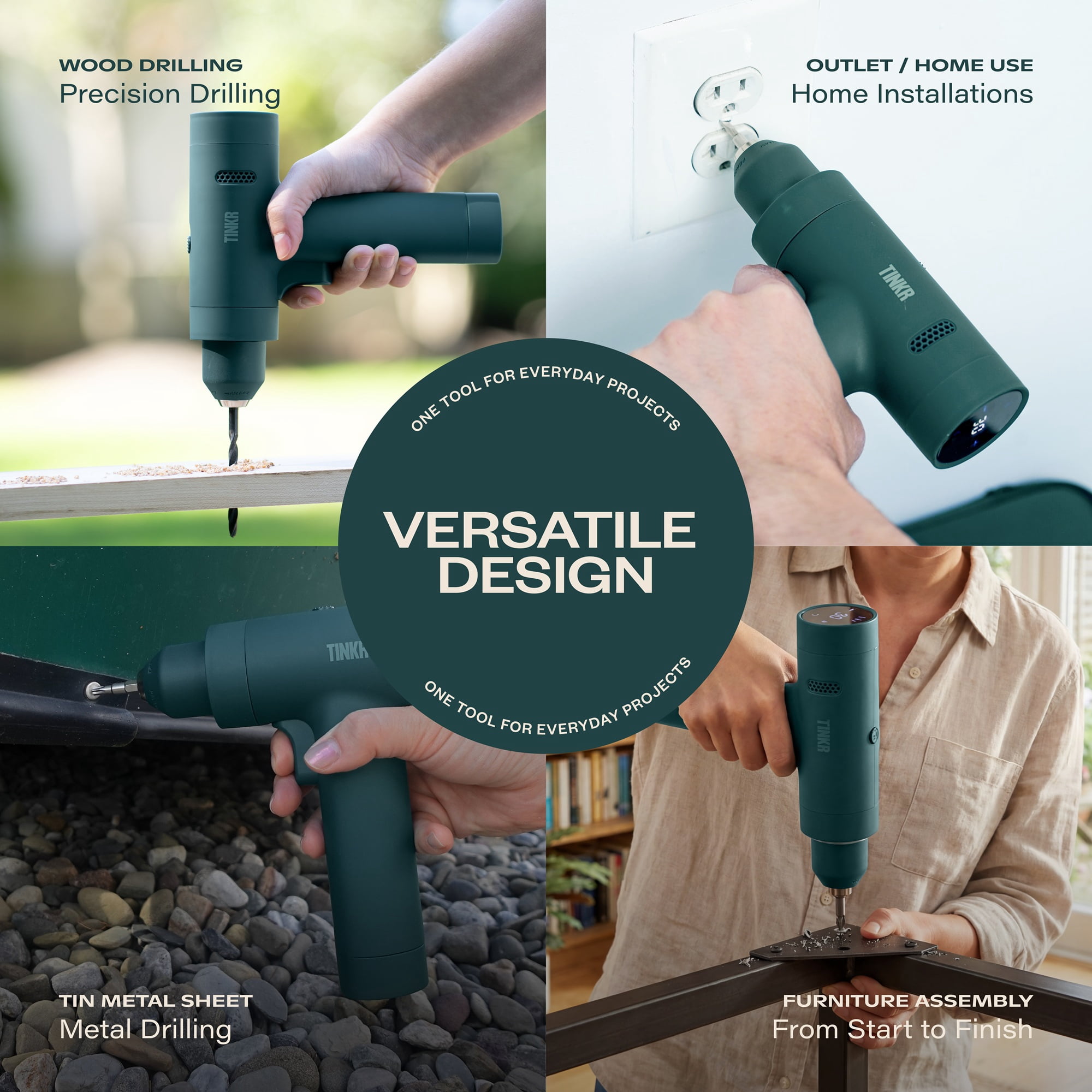 TINKR Cordless Drill, Green