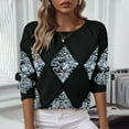 thumbnail image 2 of Tqyyweavej Crochet Sweaters for Women Hollow Out Argyle Sparkly Crewneck Blouses Fashion Casual Party Tops Size S to 2XL, 2 of 10