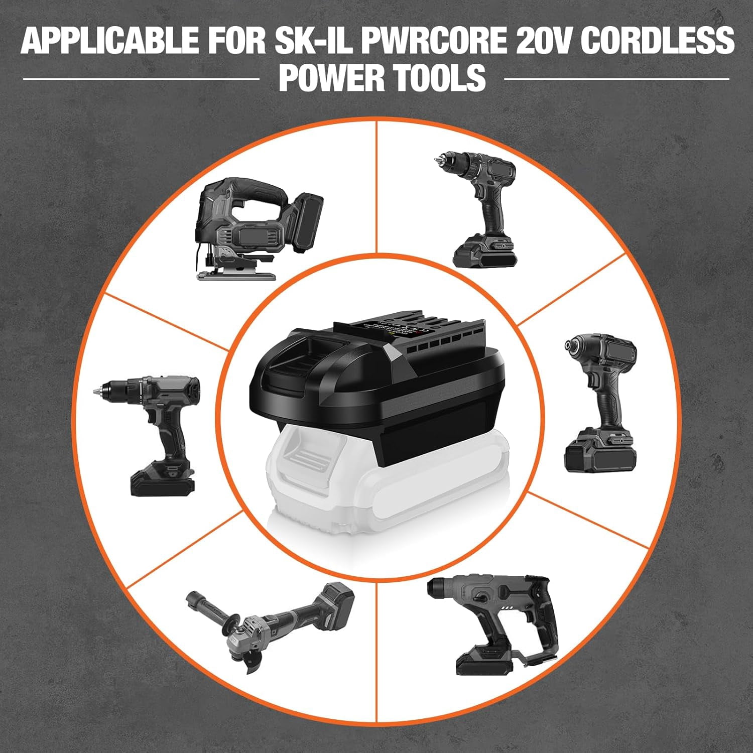 for SKIL-PWR CORE 20 20V Battery Adapter,Adaptor for Mil*wau*kee M18 18V for De*walt 20V Battery Converter to for SKIL-PWR CORE 20 20V Li-ion Battery,for SKIL PWR CORE 20 20V Cordless Power Tools