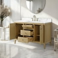 thumbnail image 6 of Vanity Art 48" Double Door Bathroom Vanity with Sink, Freestanding Storage Cabinet with Engineered Marble Top, Flip Down Tray, Drawer, and Shelf, 6 of 7